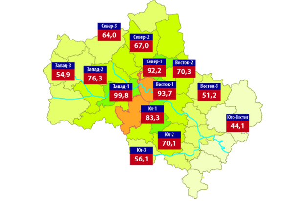 За 30 месяцев подмосковные «квадраты» подешевели на 16%